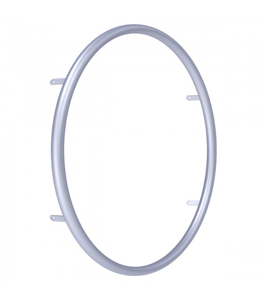 24 Inch Omobic Classic Handrim Silver, Aluminium 6 Tab Mount